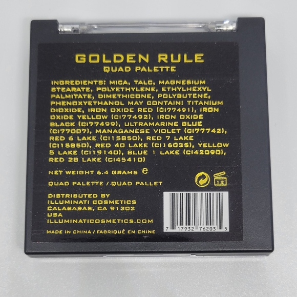 ✨️HP✨ Illuminati Quad Palette Eyeshadow Golden Rule Brand New High Pigments - Picture 2 of 12